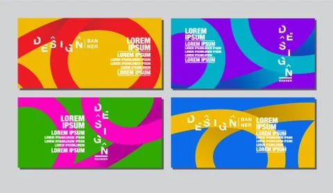 Banner Design Template,  Abstract Background, presentation, colorful, pop art Stock Illustration