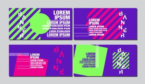 Banner Design Template,  Abstract Background, presentation, colorful Stock Illustration