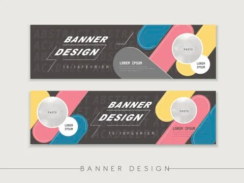 Banner design template Stock Illustration