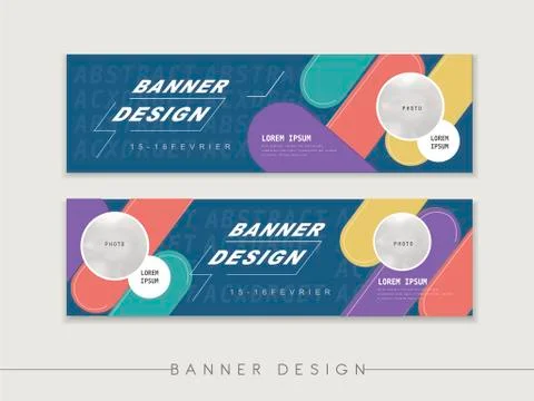 Banner design template Stock Illustration