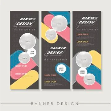 Banner design template Stock Illustration