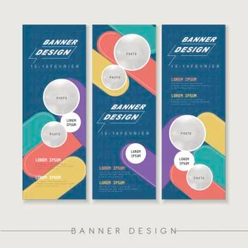 Banner design template Stock Illustration