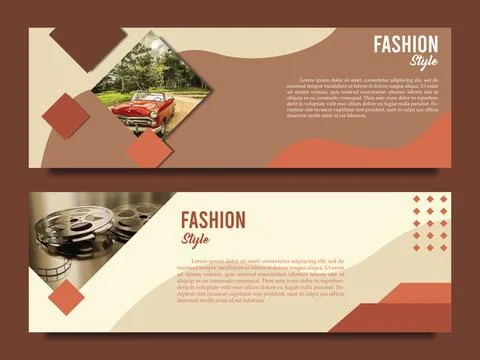 Banner design template Stock Illustration