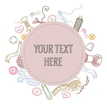 Banner design template for your text. The color patch with the decor of the Stock Illustration