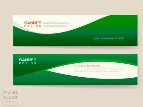 Banner design templates set Stock Illustration