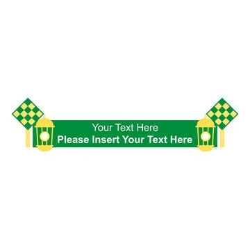 Banner design templates. Using a mix of green and gold. Stock Illustration