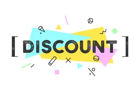 Banner Discount, speech bubble Stock Illustration