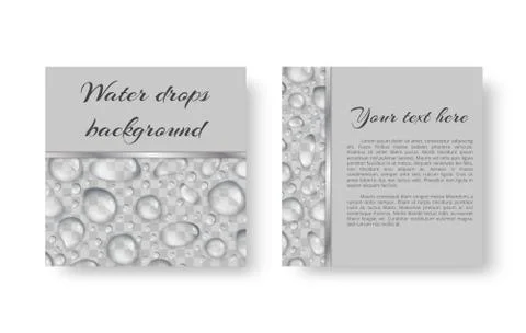 Banner with droplets Stock Illustration