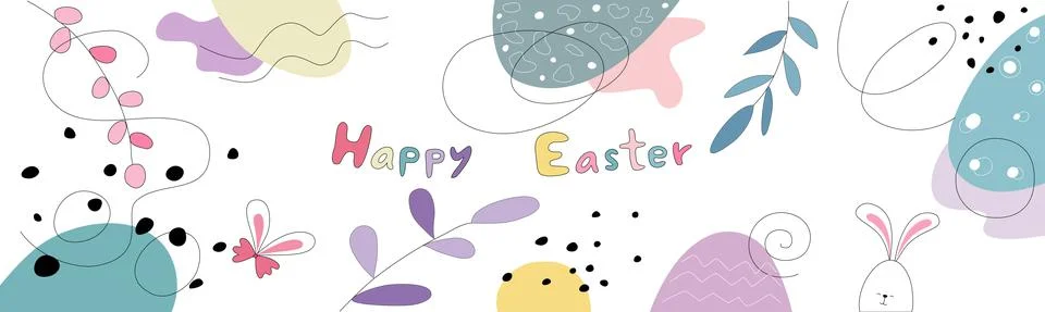 Banner Easter (b) Stock Illustration