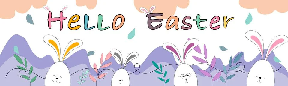 Banner Easter (a) Stock Illustration