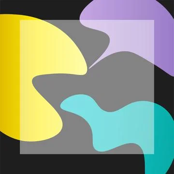Banner with the effect of morphism of glass. Transparent realistic frosted glass Illustrazione stock