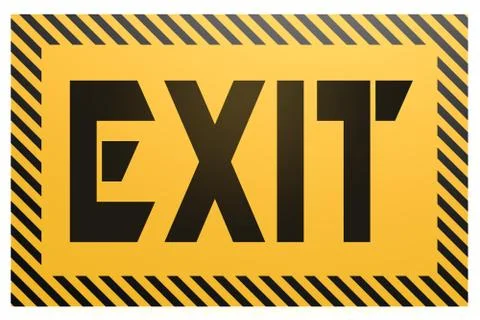 Banner with exit word Stock Illustration