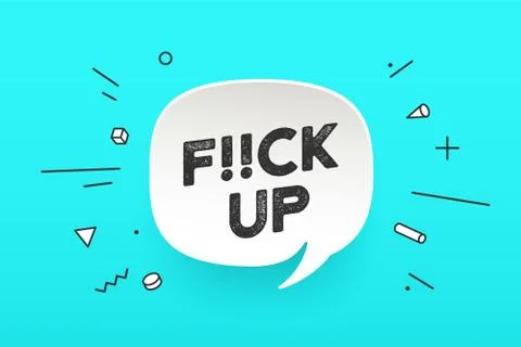 Banner F..ck up. Speech bubble Stock Illustration