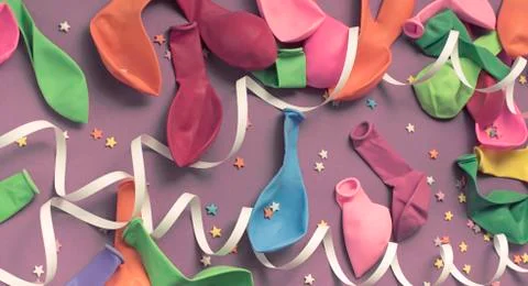 Banner Festive background decorative composition materials for celebration an Stock Photos