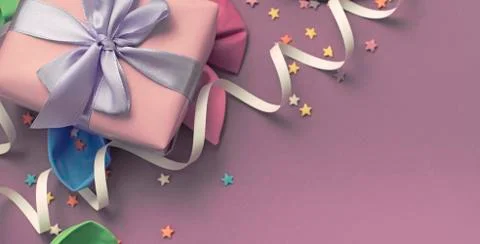 Banner, Festive background decorative composition materials for celebration a Stock Photos