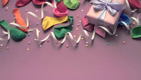 Banner, Festive background decorative composition materials for celebration a Stock Photos