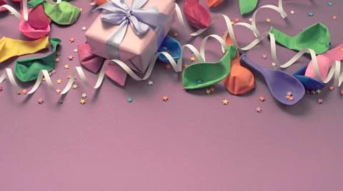 Banner, Festive background decorative composition materials for celebration a Stock Photos