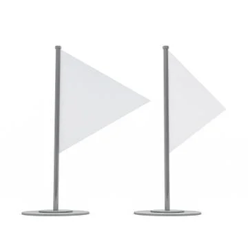 Banner flag templates isolated on background. Realistic mockup. 3D Illustrazione stock
