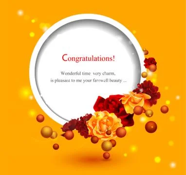 Banner with flowers Stock Illustration