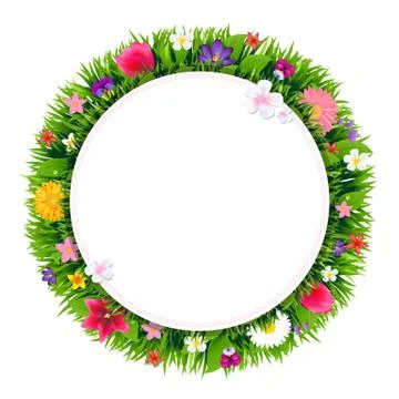 Banner With Flowers Stock Illustration