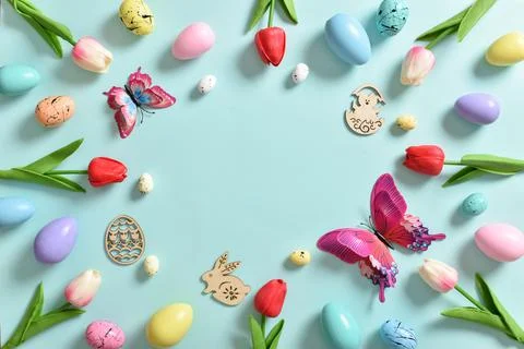 Banner frame for Easter holiday. Stock Photos