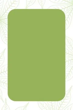 Banner frame empty and copy space with graphic cassava leaf nature sketch art 스톡 일러스트