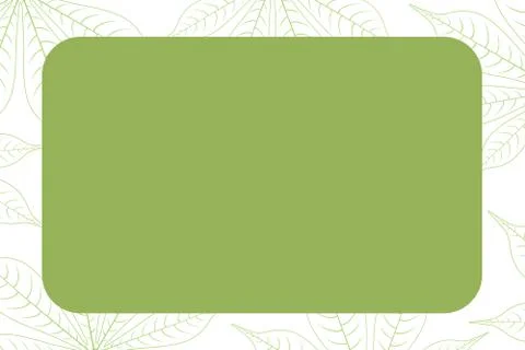 Banner frame empty and copy space with graphic cassava leaf nature sketch art 스톡 일러스트