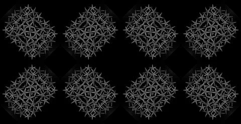 Banner: geometric pattern abstract illustration. monochrome digital decor Stock Illustration