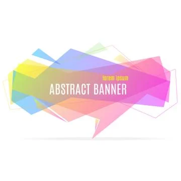 Banner Geometric Trendy. Vector Stock Illustration