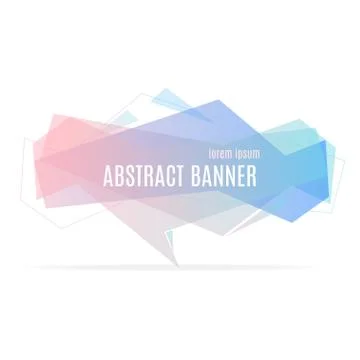 Banner Geometric Trendy. Vector Illustrazione stock