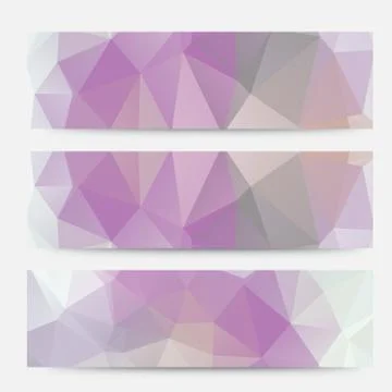 Banner geometric triangle.polygonal banners design template. Stock Illustration