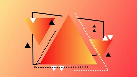 Banner of gradient triangles and shapes Stock Footage 125853552