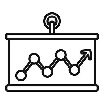 Banner graph icon outline vector. Creative solution 스톡 일러스트