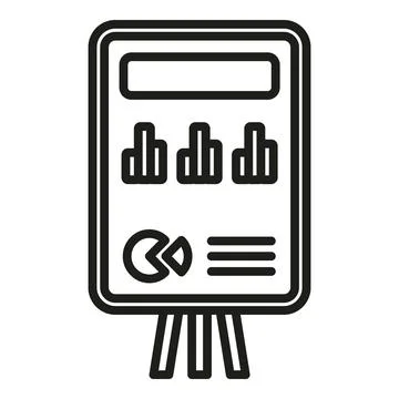 Banner graph icon outline vector. Business document Stockillustratie