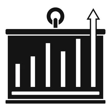 Banner graph innovation icon, simple style Illustrazione stock