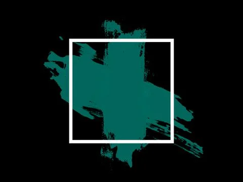 Banner. green touch with white square Stock Illustration