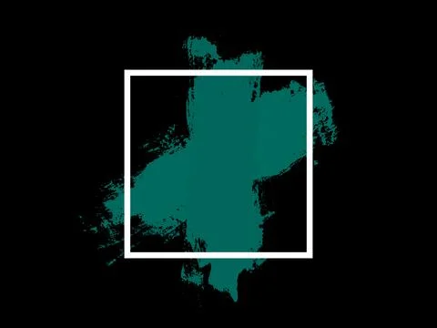Banner. green touch with white square Stock Illustration