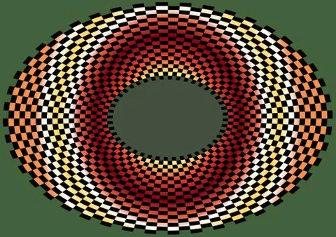 Banner from the grid of black squares on colored background. Stock Illustration