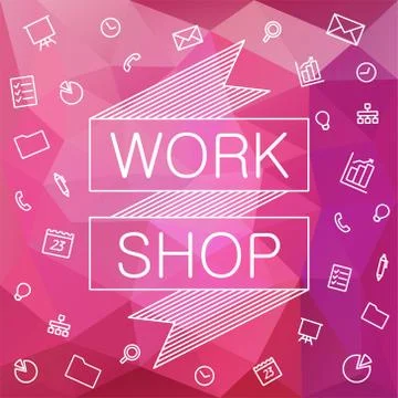 Banner for hackathon, workshop Stock Illustration