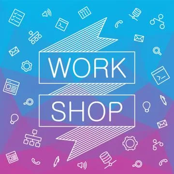 Banner for hackathon, workshop Stock Illustration