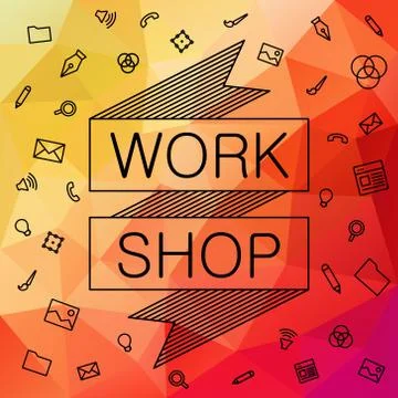 Banner for hackathon, workshop Stock Illustration