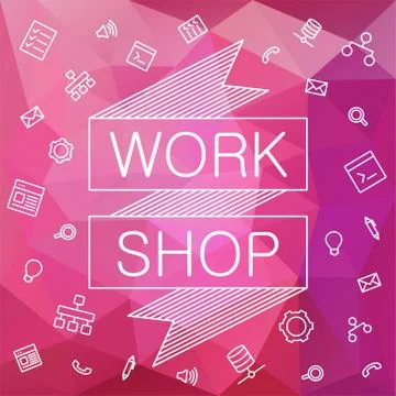 Banner for hackathon, workshop Stock Illustration