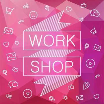 Banner for hackathon, workshop Stock Illustration