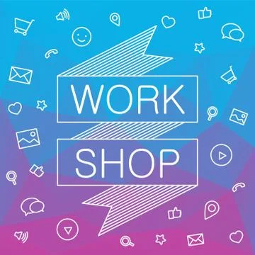 Banner for hackathon, workshop Stock Illustration