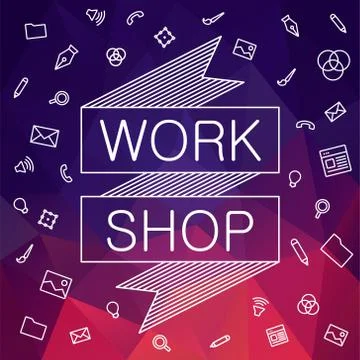 Banner for hackathon, workshop Stock Illustration