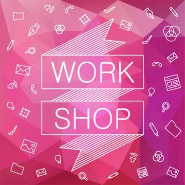 Banner for hackathon, workshop Stock Illustration