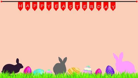 Banner happy EASTER DAY Stock Illustration