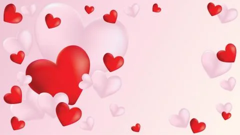 Banner with hearts Stock Illustration