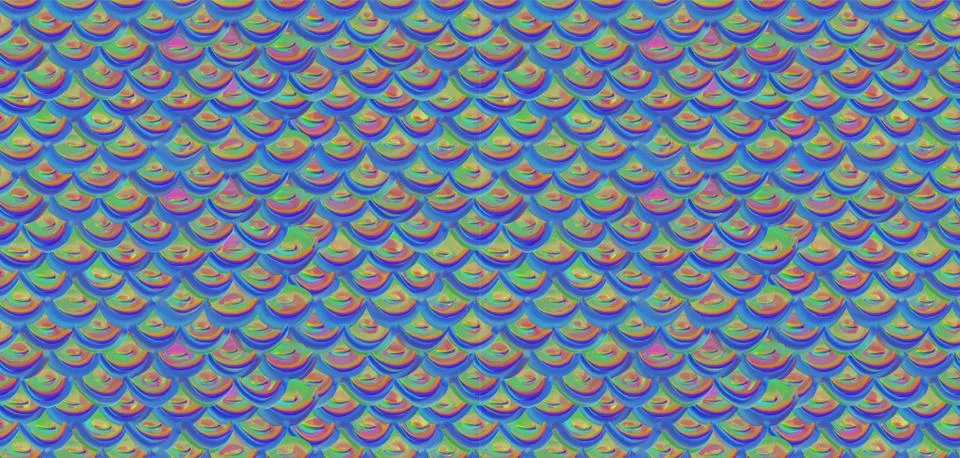 The banner is a horizontal pattern. Blue scales of a fish or a mermaid. Stock Illustration
