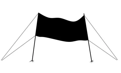 Banner icon silhouette vector. 스톡 일러스트